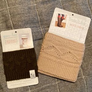 Bundle of Grace & Lace boot cuffs and cup cozy